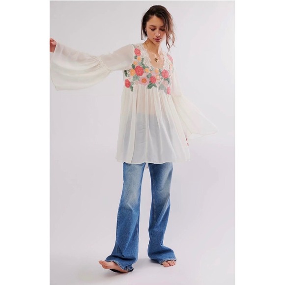 New! Free People‎ Madeline Tunic Cream
Combo Sz Small $168 - Picture 4 of 9
